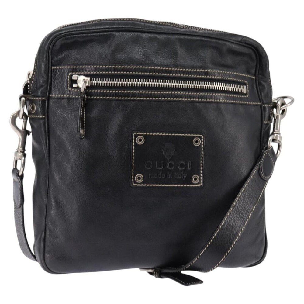 Gucci Front Zip Messenger Leather